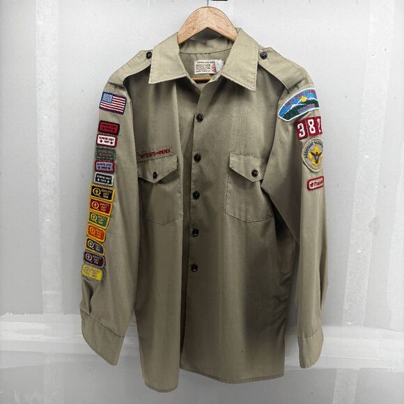 VTG 70x/80s Boy Scouts of America Mens Large Button Patches Pikes Peak Master - Picture 1 of 8
